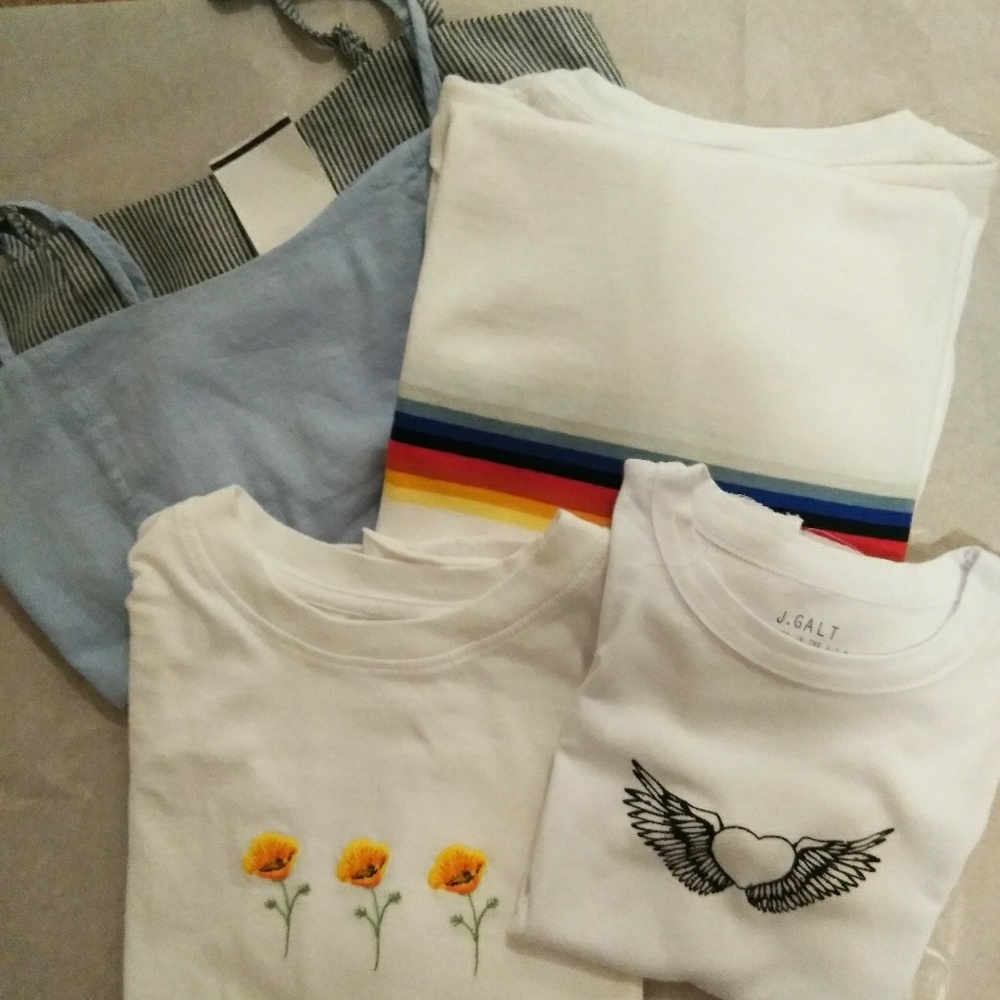 Brandy Melville Rainbow Top Bundle - Picture 1 of 8
